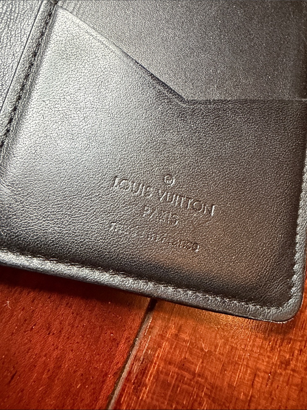 Louis Vuitton Black Embossed Leather Card & Key Holder - Picture 3 of 4